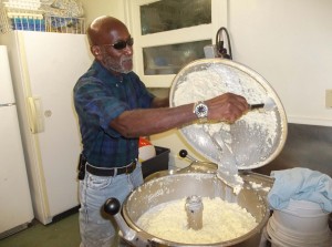 Bro Terry Making Butter                      